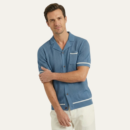 Men's Breathable Polo Shirt Knitted Summer Wear