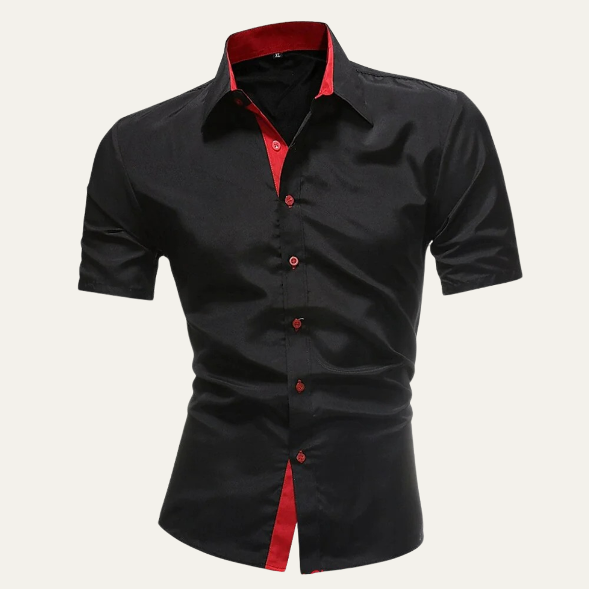 Men's Solid Button-Up Dress Shirt