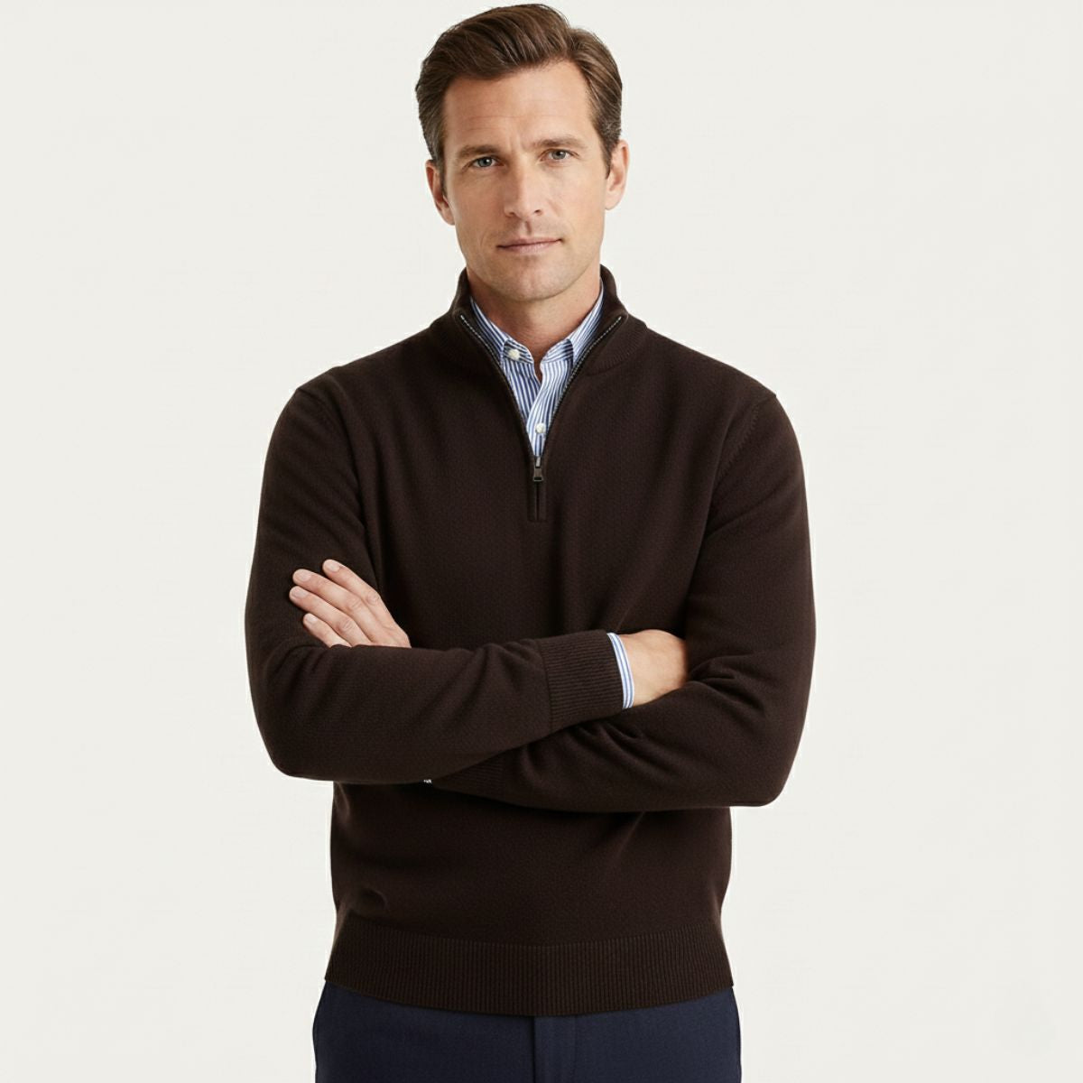 Men's Modern Quarter Zip Sweater