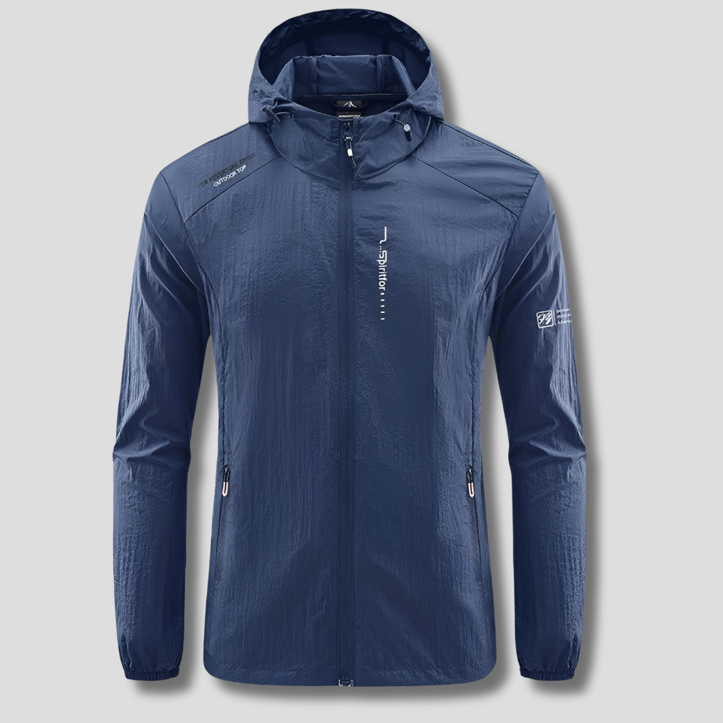 Men's Hooded Summer Jacket Waterproof Lightweight