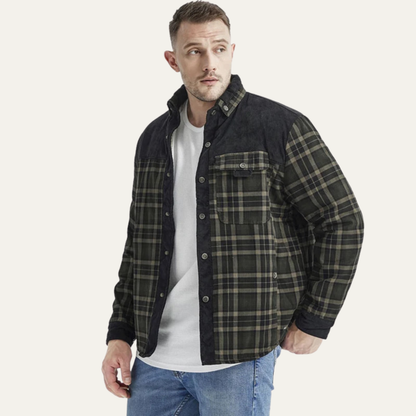 Men's Plaid Flannel Jacket Fleece Lined