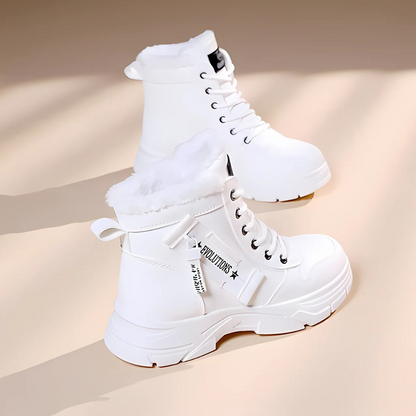 Women's High Ankle Lace Up Boots Lug Sole