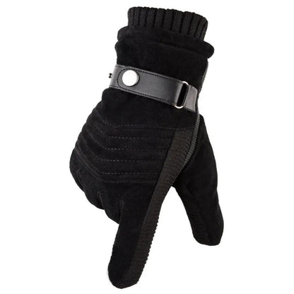 Men's Warm Winter Gloves Genuine Leather Touch Screen