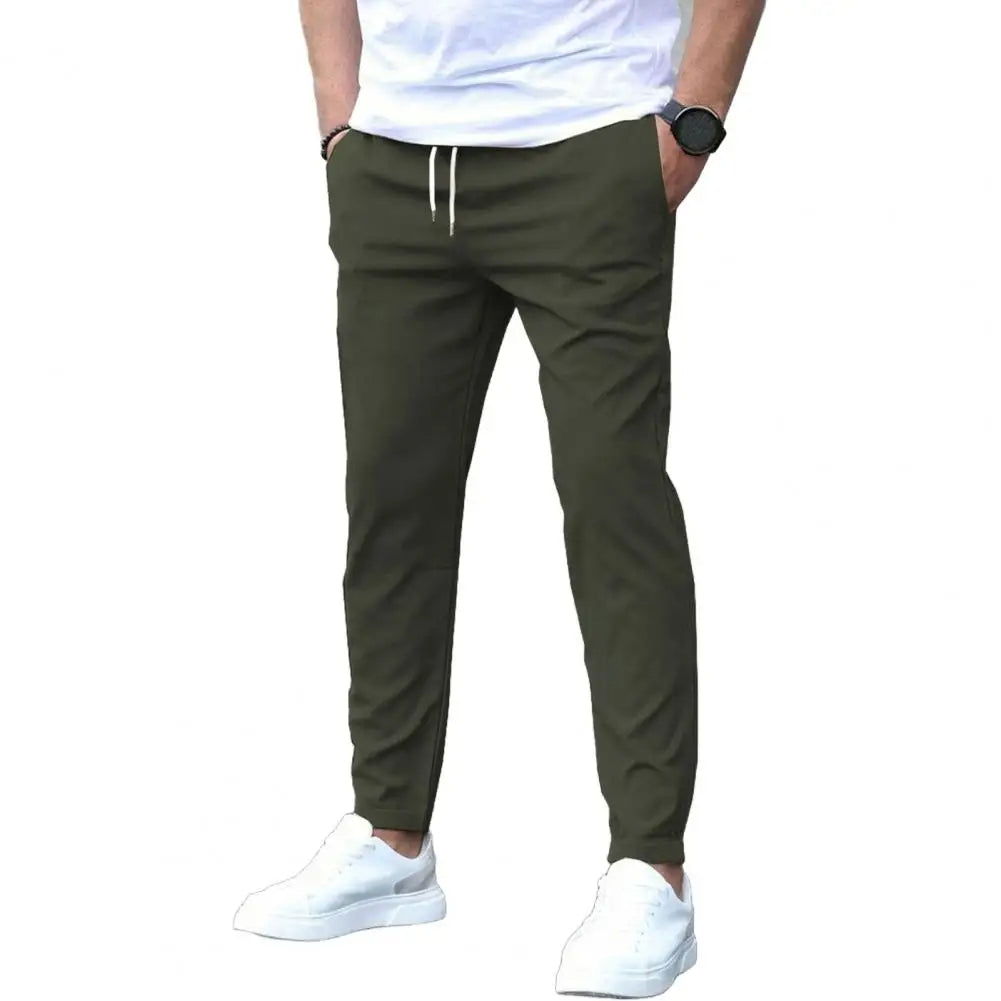 Men's Joggers Elastic Waistband Pants with Pockets