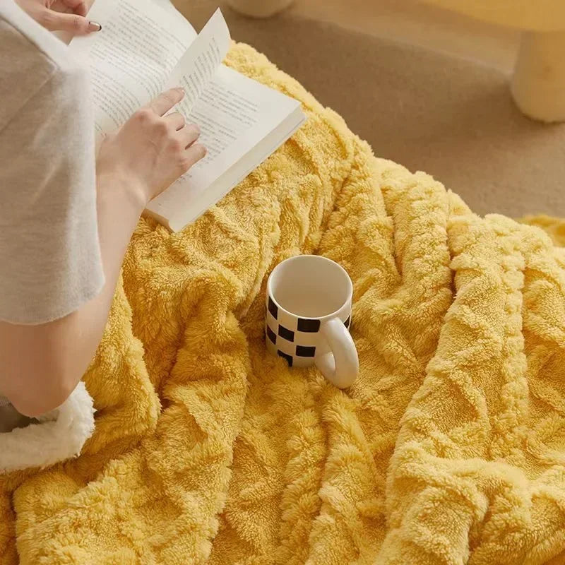 Lambswool Blanket Soft Warm Beige