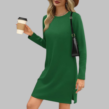 Women's Long Sleeve Round Neck Dress Comfortable