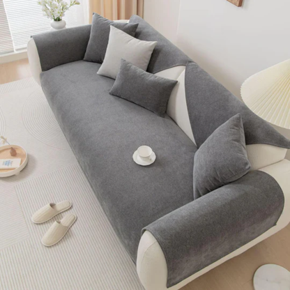 Linen Sectional Sofa Slipcover Beige