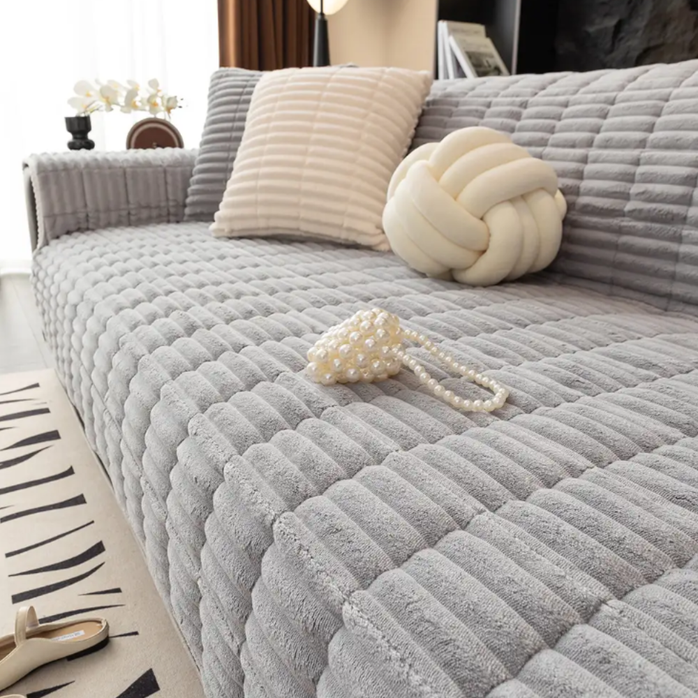 Flannel One Piece Sofa Slipcover