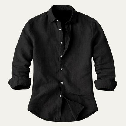 Men's Linen Beach Shirt Lightweight Summer Beige