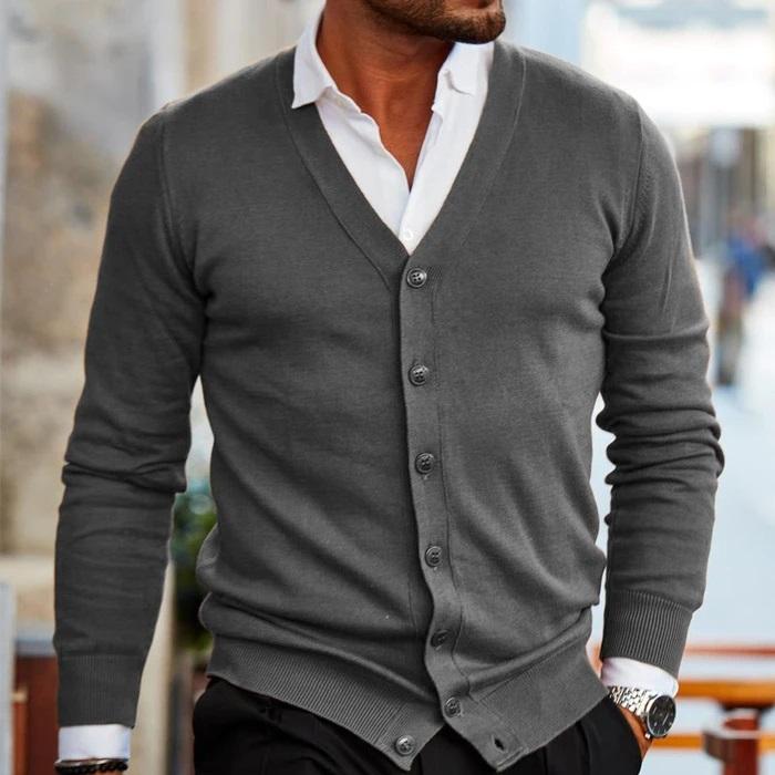 Men's Button Up Vest Smart Layered