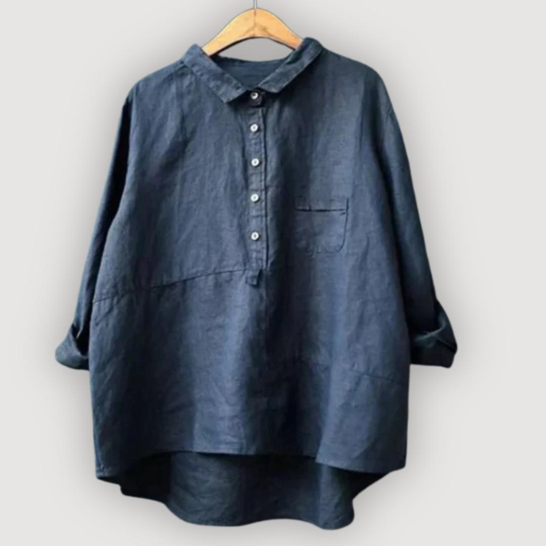 Women's Relaxed Fit Linen Blouse