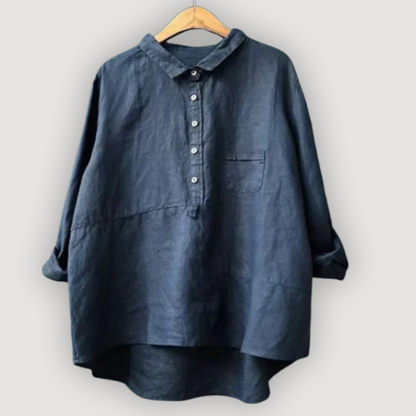 Women's Relaxed Fit Linen Blouse