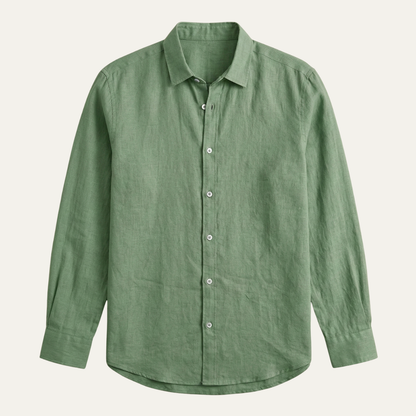 Men's Linen Button Up Shirt Casual