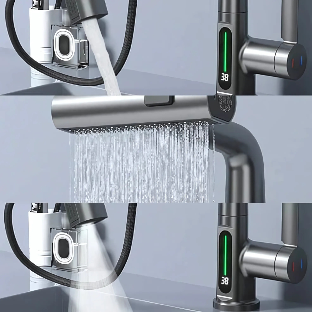 Led Kitchen Bathroom Faucet Light Flexible