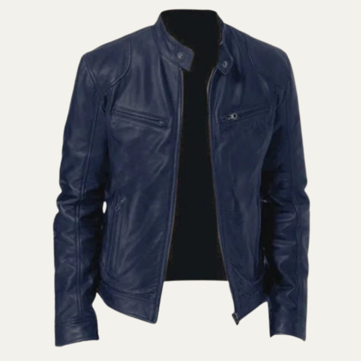 Men's Vintage Leather Biker Jacket
