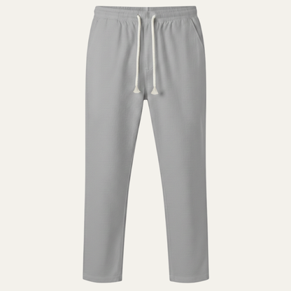 Men's Linen Blend Drawstring Pants Lightweight Beige