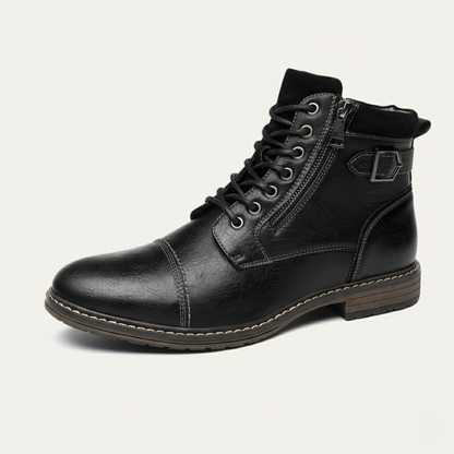 Men's Leather Ankle Boots Vintage Brown