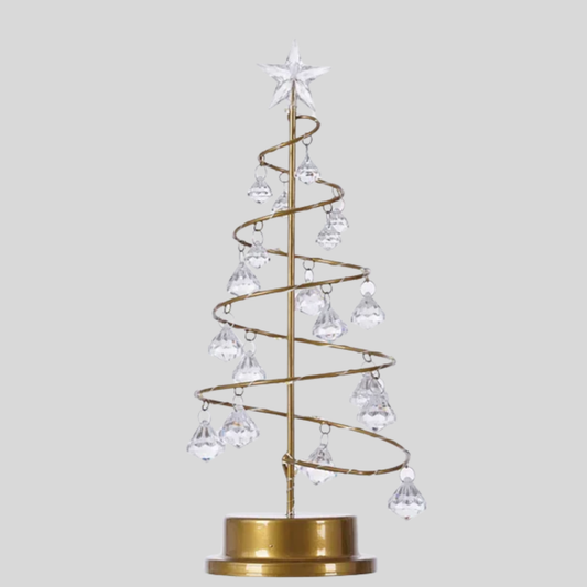 Crystal Table Lamp Led Spiral Design - Vonnera
