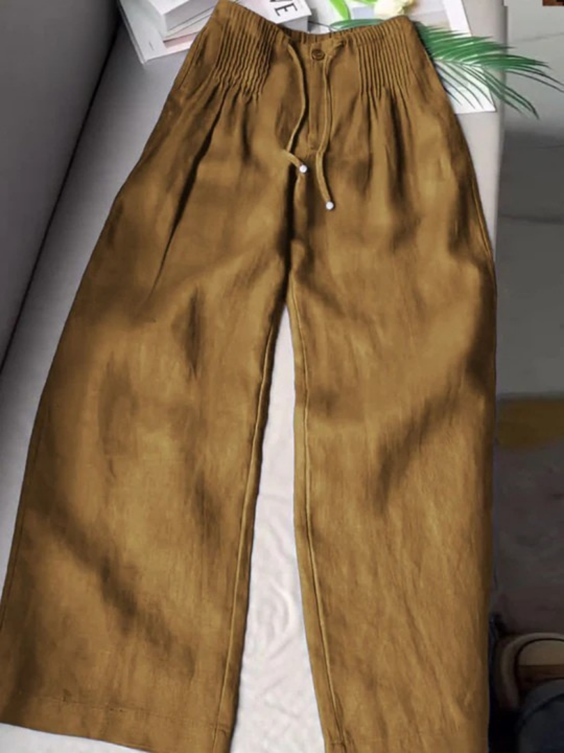 Women's Wide Leg Pants Elastic Waist Drawstring
