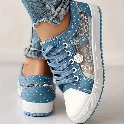 Women's Casual Sneakers Floral Panels