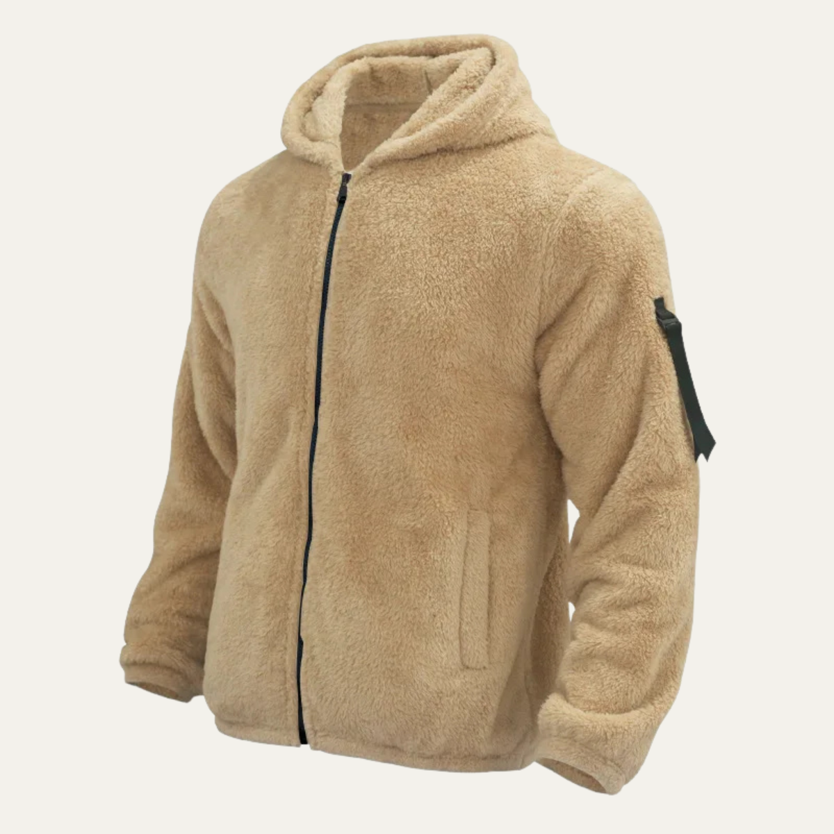 Men's Velvet Hoodie Fleece Jacket Soft Warm - Vonnera