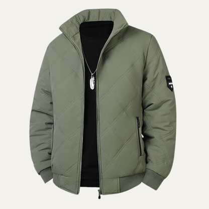 Men's Quilted Fleece Lined Winter Jacket