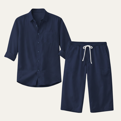 Mens Lightweight Summer Shirt And Pants Set