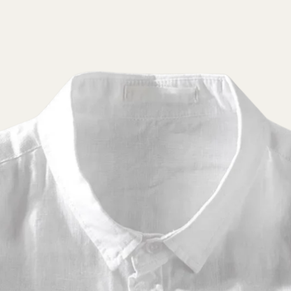 Men's Cotton Linen Shirt Relaxed Fit Lightweight
