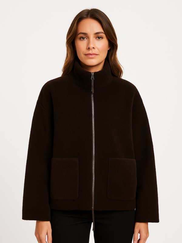 Soft Oversized Sherpa Fleece Jacket For Cold Weather