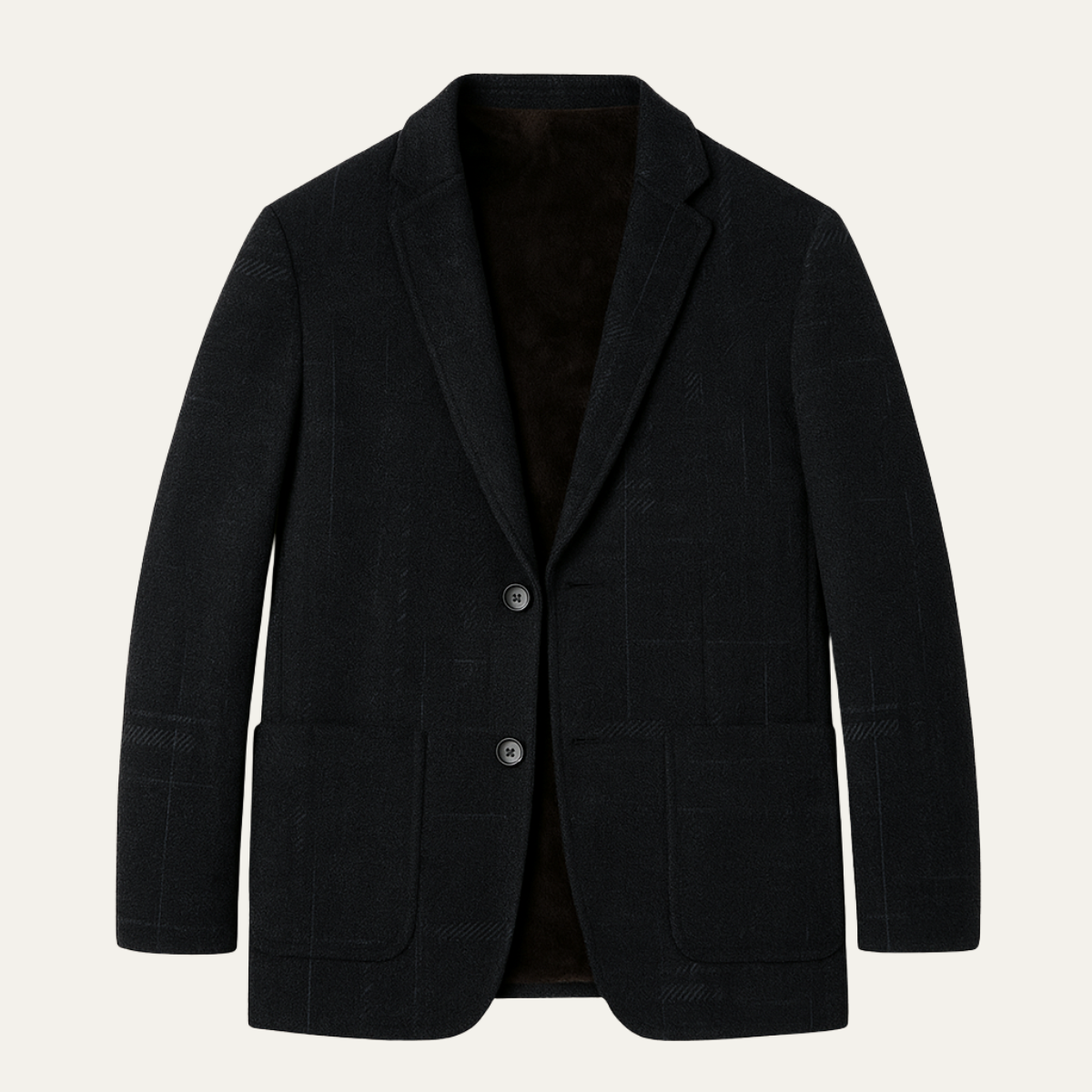 Men's Business Blazer Warm Fur Lining - Vonnera