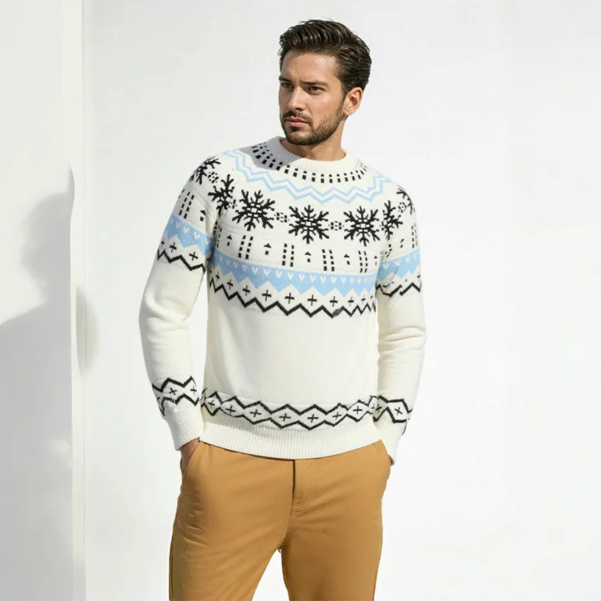 Men's Round Neck Knit Christmas Sweater
