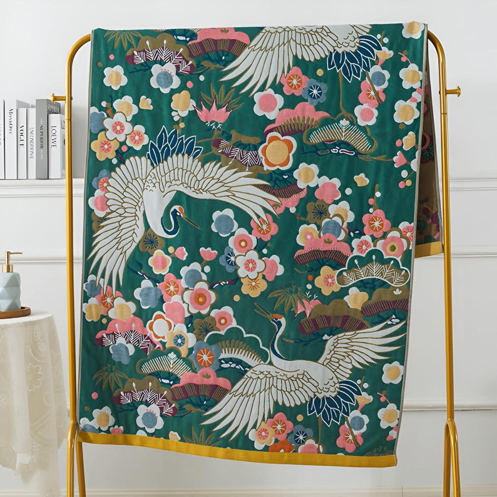 Elegant Bath Towel Floral Pattern Soft Comfort