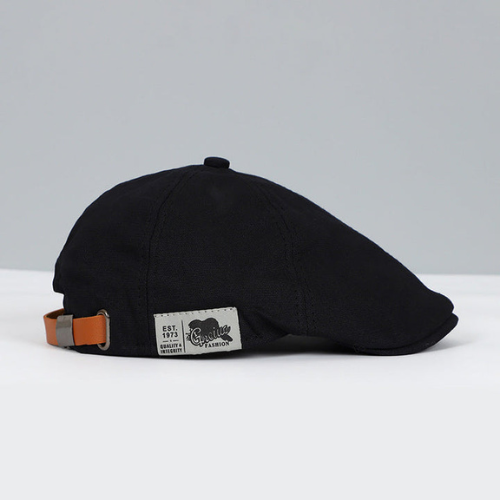 Men's Adjustable Wool Beret Modern Black