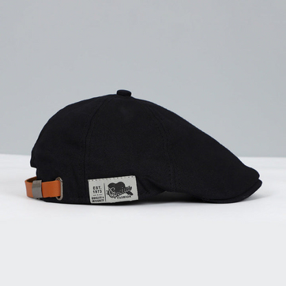 Men's Adjustable Wool Beret Modern Black
