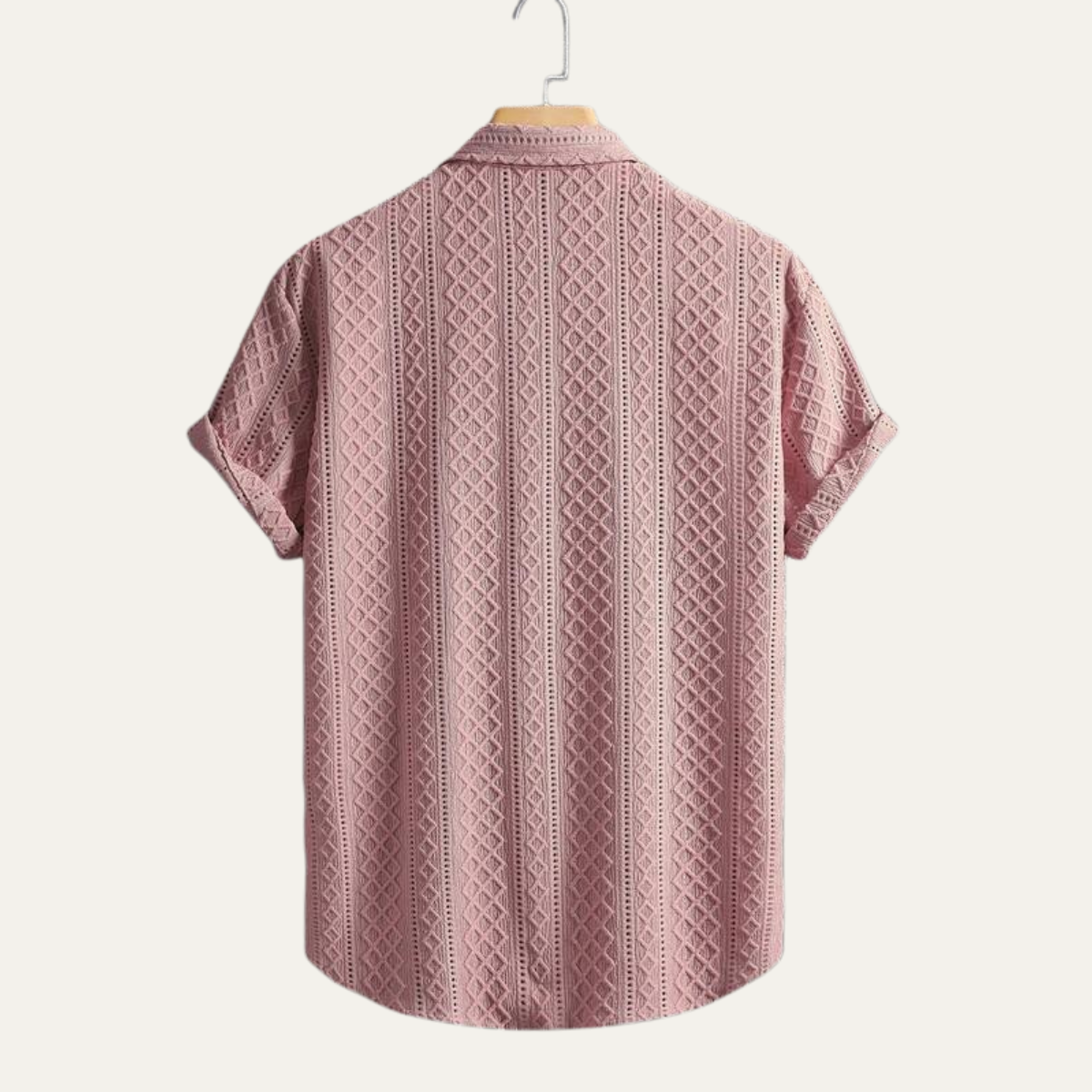 Men's Textured Button Up Shirt