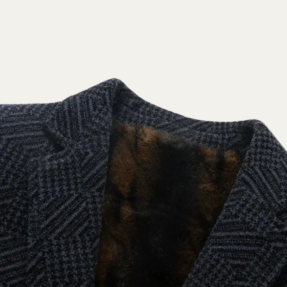 Men's Fleece Lined Textured Winter Blazer