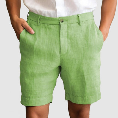Men's Cotton Linen Casual Shorts