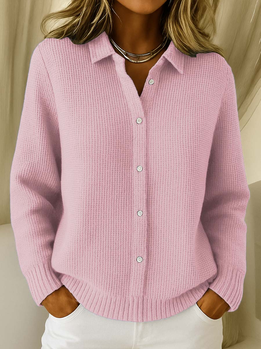 Women's Collared Sweater Button Front