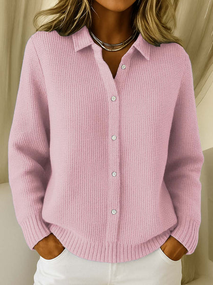 Women's Collared Sweater Button Front