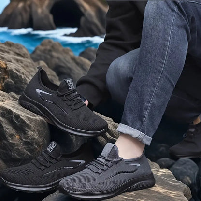 Mens Lightweight Lace Up Casual Sneakers