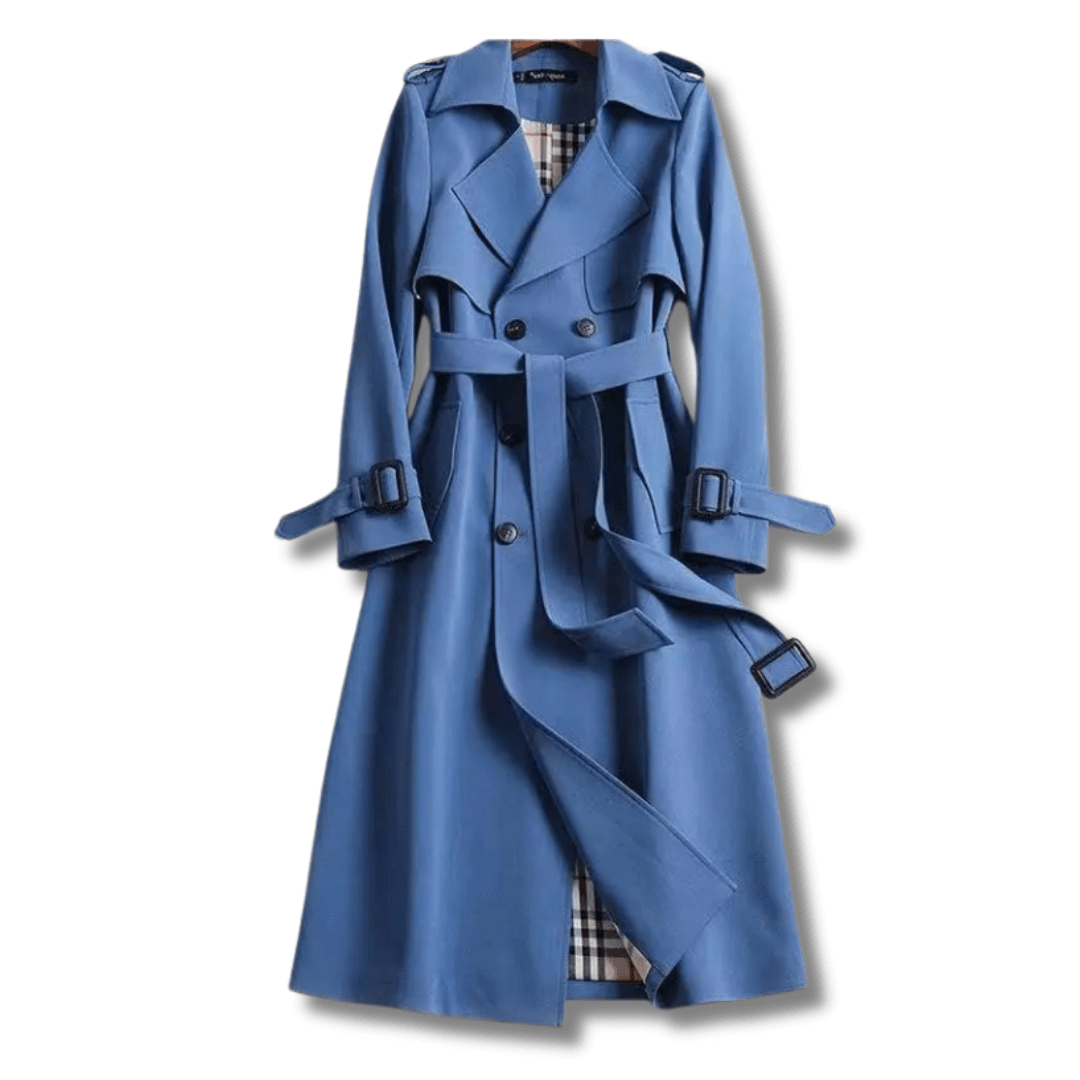 Women's Double-Breasted Trench Coat Classic Water-Resistant