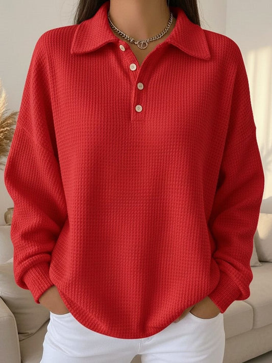 Textured Polo Sweater - Vonnera