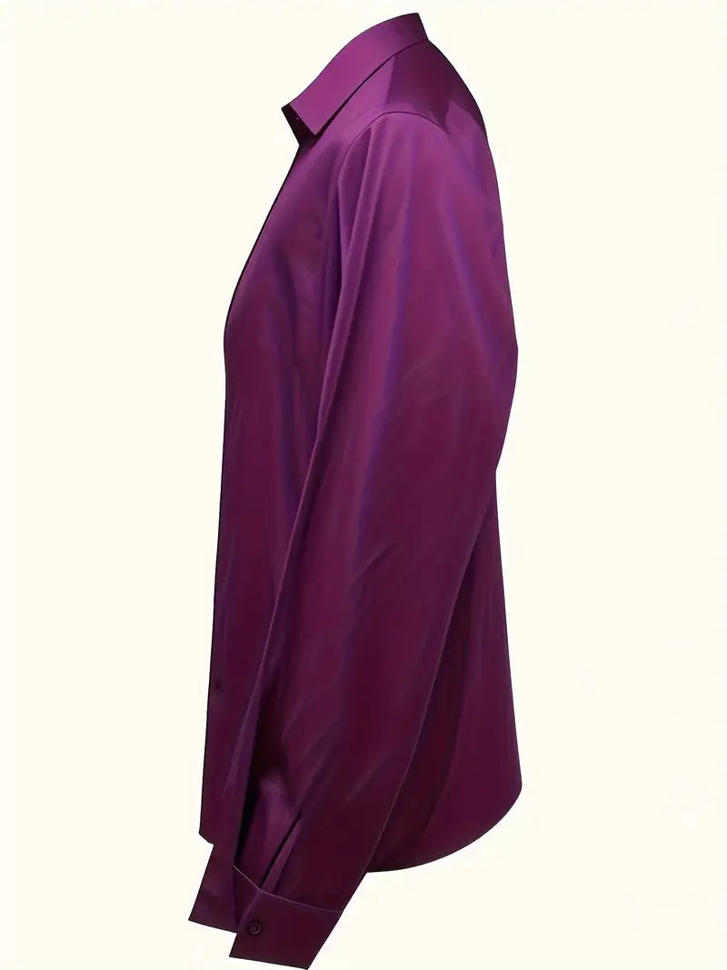 Women's V-Neck Satin Blouse