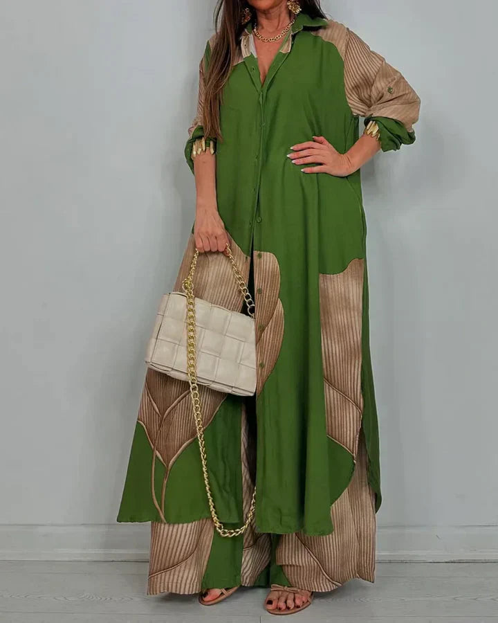 Women's Two Piece Outfit Cropped Wide Leg Pants