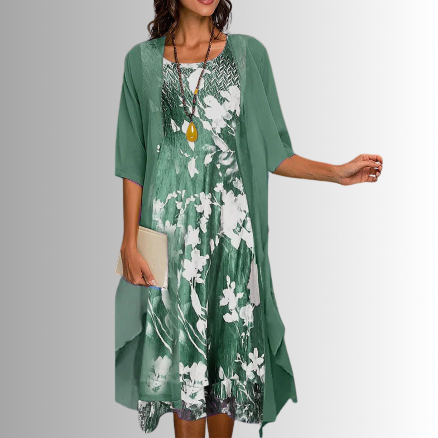 Women's Open Front Midi Dress - Vonnera