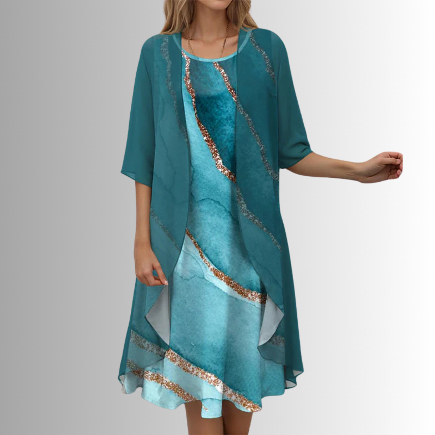 Women's Open Front Midi Dress