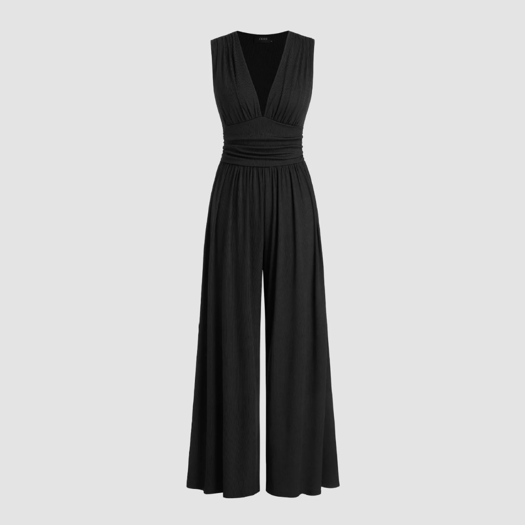 Women's Stretch Wide Leg Jumpsuit Comfortable