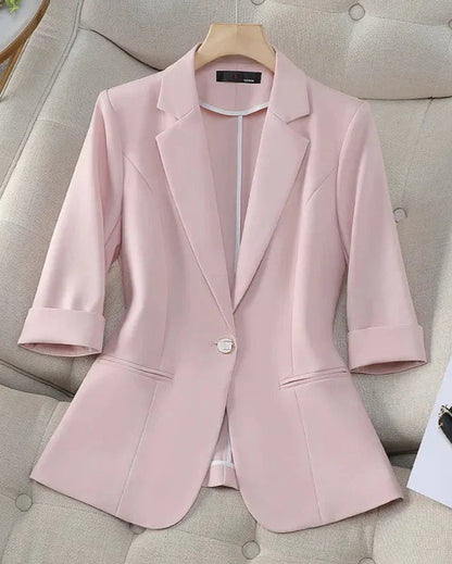 Vanessa Women's Fitted Blazer 3/4 Sleeve - Vonnera