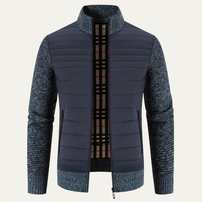 Men's Fleece Knit Jacket Winter Black