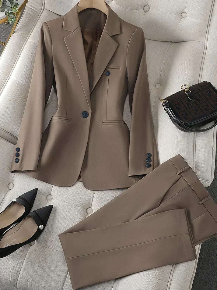 Women's Classic Blazer Suit Notched Lapel - Vonnera